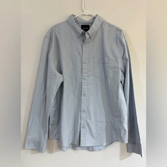 NWT DU/ER Men’s XL Performance Stretch Button Down Blue Long Sleeve Shirt Duer - Picture 2 of 10